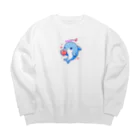 終わらない夢🌈の可愛いイルカちゃん🐬💞 Big Crew Neck Sweatshirt