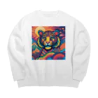 colorful-Nのカラフルなトラ Big Crew Neck Sweatshirt