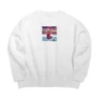 aoicanonのスケートをする女性 Big Crew Neck Sweatshirt