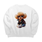 TABO1192のトイプードルのひかる Big Crew Neck Sweatshirt