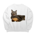 オレはニャン蔵の『猫に小判』オレはニャン蔵 Big Crew Neck Sweatshirt