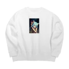 ほっこりアニメマートのゾンビィ～8 Big Crew Neck Sweatshirt