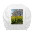 枯れ親父の店の菜の花と桜のKISS Big Crew Neck Sweatshirt