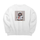 マジカルメッセージのネズミの水兵 Big Crew Neck Sweatshirt