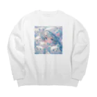 Uni❤︎うにのゆめかわしょっぷのbear girl Big Crew Neck Sweatshirt