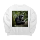 tomyちゃんの考える猿 Big Crew Neck Sweatshirt