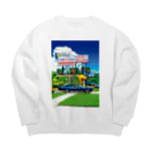 GALLERY misutawoのアメリカ テキサスのクラシックカー Big Crew Neck Sweatshirt