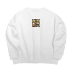 こたこたshopのうさぎ Big Crew Neck Sweatshirt