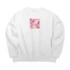 みさとのリボン菊牡丹 Big Crew Neck Sweatshirt