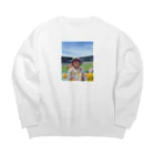 kanato’sの暑いライトスタンド Big Crew Neck Sweatshirt