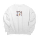 show0504の乗り物ネコ Big Crew Neck Sweatshirt