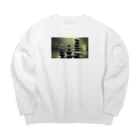 ゆったりまったり屋の石を積む Big Crew Neck Sweatshirt