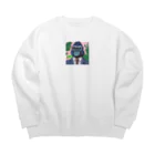 jiyurakuのサラリーマン・ゴリラ Big Crew Neck Sweatshirt