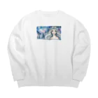 ZUCCOの氷の精霊と夜の森の秘密 Big Crew Neck Sweatshirt