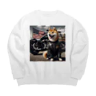 ANTARESのアメリカンライダー柴犬 Big Crew Neck Sweatshirt