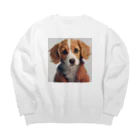 merciのかわいい　犬 Big Crew Neck Sweatshirt