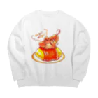 カニちゃんの地球侵略SHOPのカニちゃんとオムライス Big Crew Neck Sweatshirt