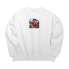 われらちきゅうかぞくのダディーベリーと子供たち Big Crew Neck Sweatshirt