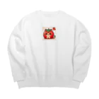 コウヘイのトマト猫 Big Crew Neck Sweatshirt