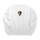 戦国時代マニアのデフォルメ毛利元就君 Big Crew Neck Sweatshirt