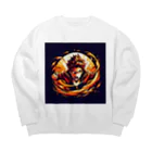 炎のアニメグッズショップの熱血アニメキャラクター オリジナルイラストグッズ Big Crew Neck Sweatshirt