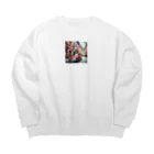 msk-incのMINICOOPERmsk Big Crew Neck Sweatshirt