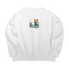 えほんのふんわりぺーじのクルミの失敗から学ぶ Big Crew Neck Sweatshirt