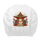 「動物ミリ屋」の笑福 Big Crew Neck Sweatshirt