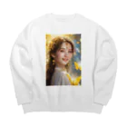 美少女天使の富に満ちる美女 Big Crew Neck Sweatshirt