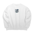 ナノ・ファンタジアの冬のうさぎくん Big Crew Neck Sweatshirt