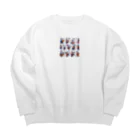 音楽ルー106の踊る動物 Big Crew Neck Sweatshirt