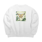 bigbamboofamilyの鹿と蝶の融合　その三 Big Crew Neck Sweatshirt