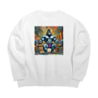 gollisquatのアームカールゴリラ Big Crew Neck Sweatshirt