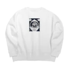 ininicoの宇宙旅行ナマケモノ Big Crew Neck Sweatshirt