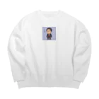 なお（ｻﾗﾘｰﾏﾝ）＠AI使って情報発信中のキョトン？＠サラリーマン Big Crew Neck Sweatshirt