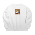 suzuharuuのドット絵ポップコーン Big Crew Neck Sweatshirt