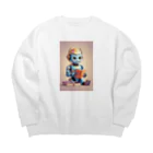 dorakiti0712のAI子どもロボット「リーディくん」 Big Crew Neck Sweatshirt