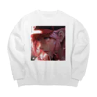 ぶーたんの闘志 Big Crew Neck Sweatshirt