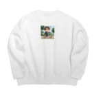 なお（ｻﾗﾘｰﾏﾝ）＠AI使って情報発信中の自転車通勤＠サラリーマン Big Crew Neck Sweatshirt