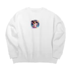 子猫カーニバルの子猫の魔法使い Big Crew Neck Sweatshirt