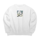 bigbamboofamilyの眠りの梟 Big Crew Neck Sweatshirt