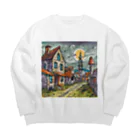 Paonのズーのゾンビくんの町２ Big Crew Neck Sweatshirt