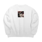 こんばにやの毛筆 Big Crew Neck Sweatshirt