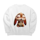 ヨダレ屋のよだれうさぎのリリー Big Crew Neck Sweatshirt