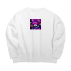 jujumarucatのROCKYCAT　サングラス２ Big Crew Neck Sweatshirt