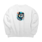 Design HarborのCool Dog Big Crew Neck Sweatshirt