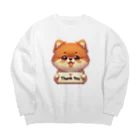 ぷるぱらの【ぽめちい】シリーズ （Thanks バージョン） Big Crew Neck Sweatshirt