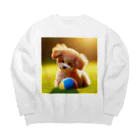 kaakanchan7のトイプードルのさんちゃん遊び疲れた Big Crew Neck Sweatshirt