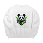 Design Harborのcool panda Big Crew Neck Sweatshirt