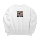 jmindのイタリアのバチカン市国 Big Crew Neck Sweatshirt